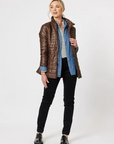 GORDON SMITH- PEARLISED PUFFER JACKET - COFFEE (BROWN)