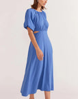 STAPLE THE LABEL-  Demi Midi Dress- Blue
