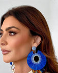 Paros Blue Statement Earrings