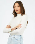 ALL ABOUT EVE- Arwen White Knit Top