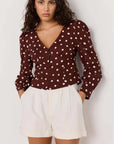 MINK PINK - Cedar Spot Corset Blouse