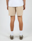 SILENT THEORY - Stripe Linen Short - Tan