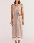 STAPLE THE LABEL-  Soleil Midi Dress.  Beige