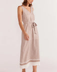 STAPLE THE LABEL-  Soleil Midi Dress.  Beige
