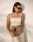 Marielle Straw Half Moon Bag