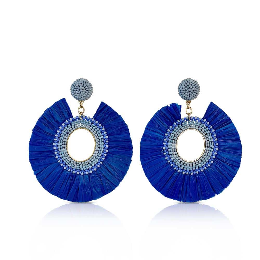 Paros Blue Statement Earrings