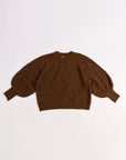 ONE TEN WILLOW- Chocolate Bishop's Sleeve Jumper.   1015460