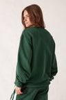 Ceres Isla Oversized Slouchy Crew Pine Green Heritage Logo
