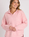 ELLIS & DEWEY - Collared Jumper - Pink