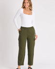 ELLIS AND DEWEY PULL ON CARGO PANT - KHAKI