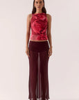 SOVRE - Florence Top. Raspberry