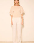 MON RENN - Venture Knit Top. Cream