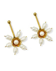 Freshwater Pearl Flower Drop Earrings