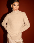 STAPLE THE LABEL - Sabine Roll Neck Jumper - Natural Marle