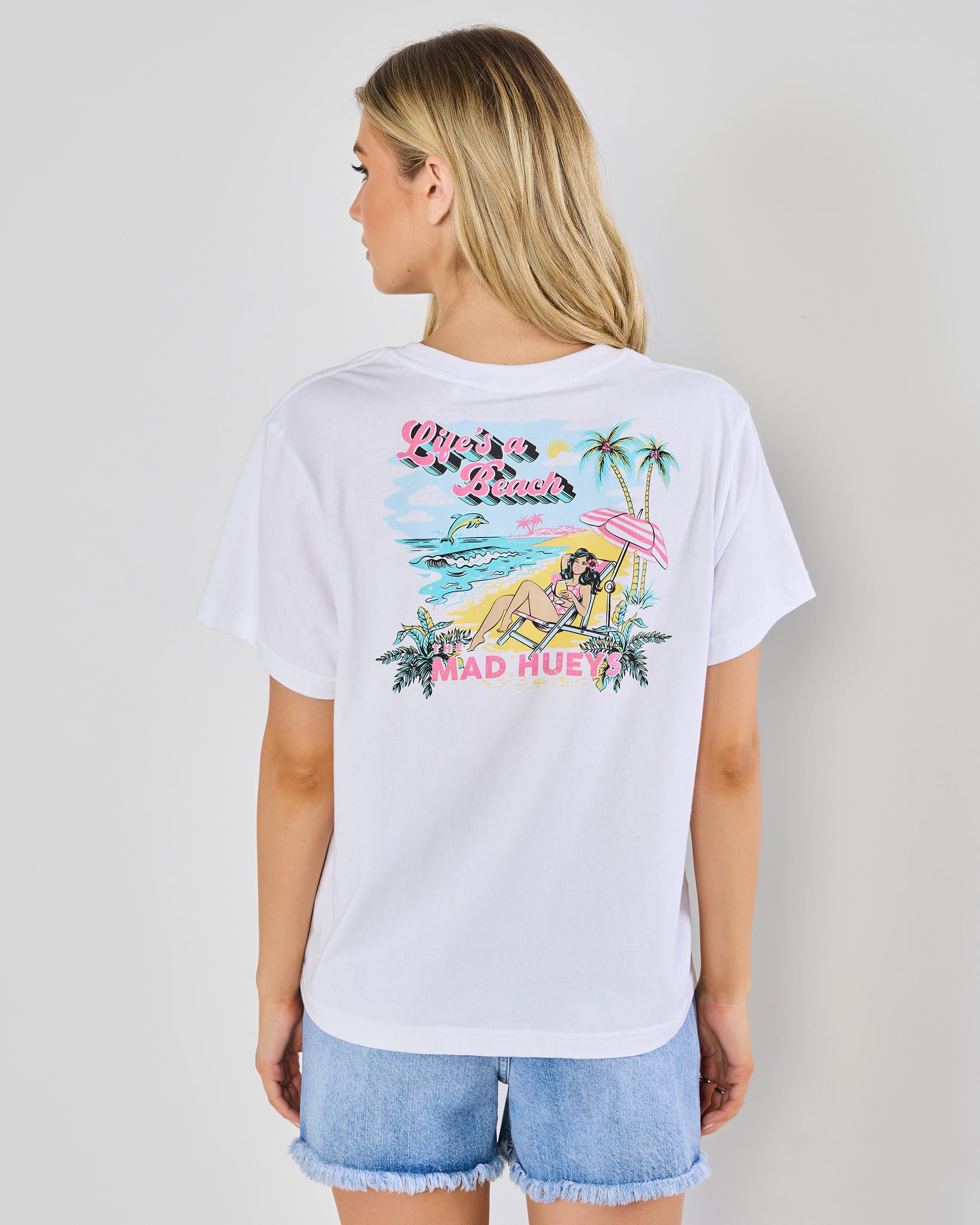 MAD HUEYS- Life's a Beach Tee