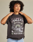 ALL ABOUT EVE-  Sun Valley Oversized Tee.  Washed Black