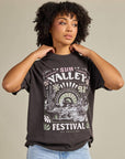 ALL ABOUT EVE-  Sun Valley Oversized Tee.  Washed Black