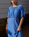 STAPLE THE LABEL-  Demi Midi Dress- Blue