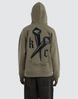 KISS CHACEY - Nailed Relaxed Hoodie Khaki