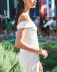STAPLE THE LABEL- Celia Off Shoulder Top. Cream