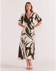 STAPLE THE LABEL-   Acacia Wrap Midi Dress