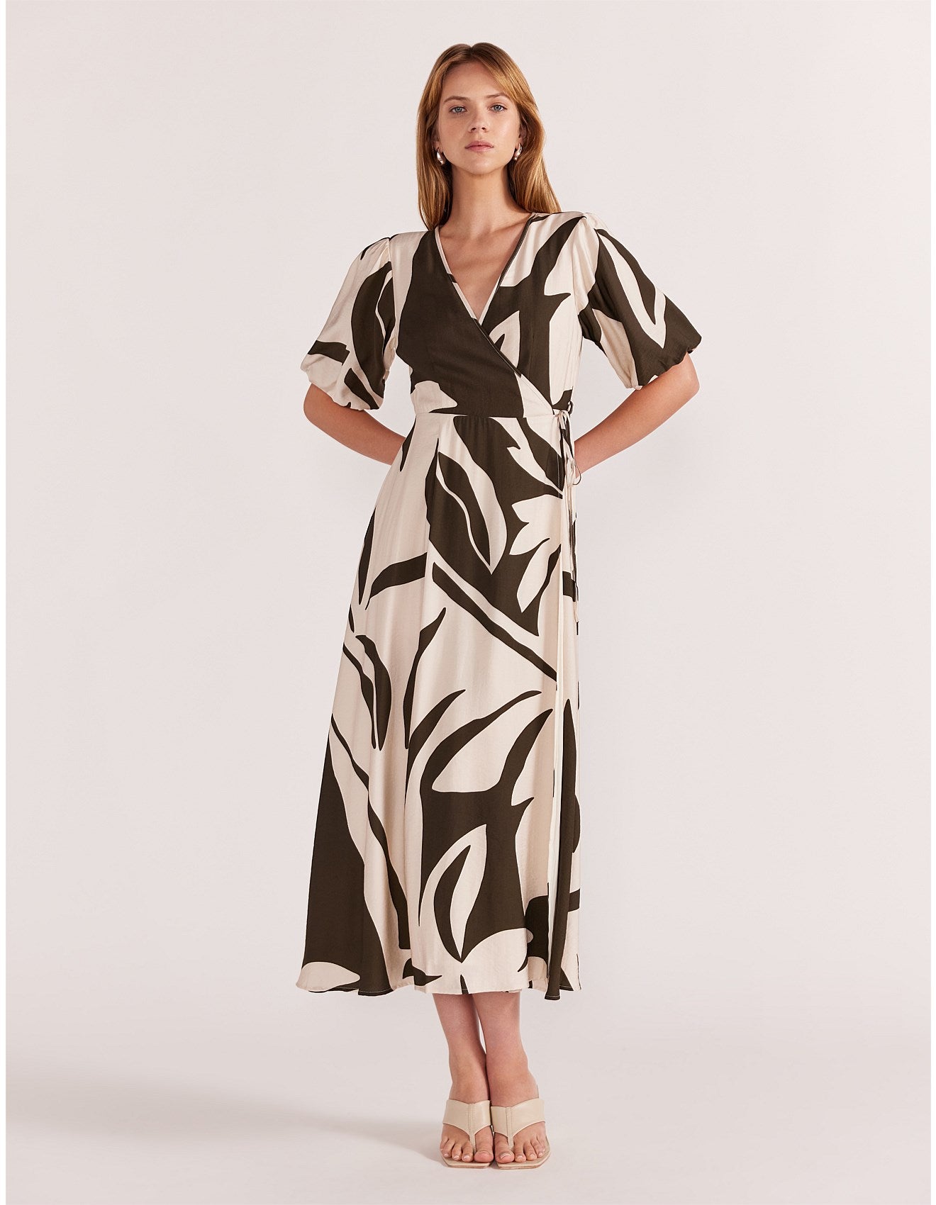 STAPLE THE LABEL-   Acacia Wrap Midi Dress