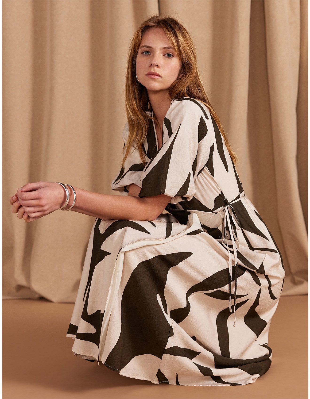 STAPLE THE LABEL-   Acacia Wrap Midi Dress