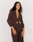 MINK PINK - Keana Knit Midi Dress - Chocolate