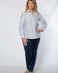 EQUINOX - Long Sleeve Stripe Shirt - Blue