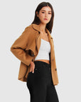 BELLE AND BLOOM I'm Yours Wool Blend Peacoat