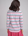 GOONDIWINDI COTTON- Goondiwindi Cotton Multi Stripe Tee - Navy Pink Blue
