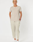 GORDON SMITH- STRIPE TEE. NATURAL