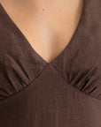 ORTC - Miley Linen Mini Dress - Carob
