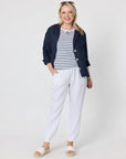 GORDON SMITH - Sarah Linen Pleat Hem Pant - White