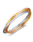 Trinity Interlocking Bangles Tri-Gold Plated|3-1070-T