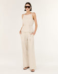 STAPLE THE LABEL - Cotton Blend Stripe Mid-Rise Pants