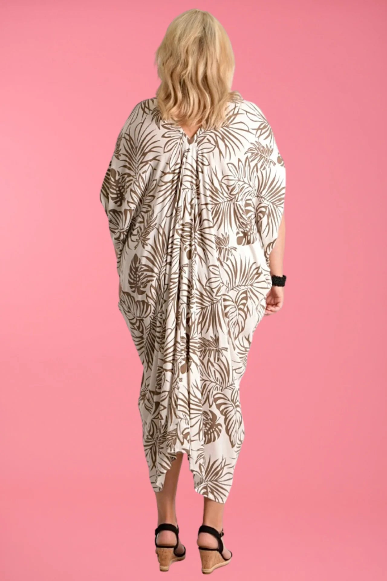 BODACIOUS-  CUSHLA DRESS - PALM WHITE