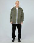 SILENT THEORY- Cord Overshirt -  Khaki