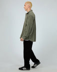 SILENT THEORY- Cord Overshirt -  Khaki
