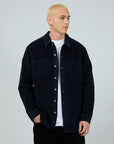 SILENT THEORY - Cord OverShirt  Navy