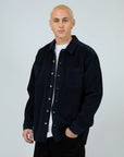 SILENT THEORY - Cord OverShirt  Navy