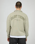 SILENT THEORY-  Khaki 1/4 Zip Sweater Khaki