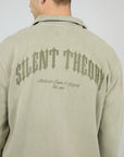 SILENT THEORY-  Khaki 1/4 Zip Sweater Khaki