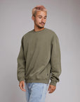 SILENT THEORY BOX CREW Khaki and Charcoal