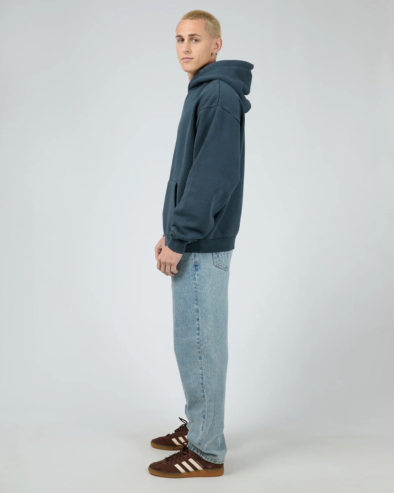 SILENT THEORY BOX HOODIE Navy/ GREY MARLE