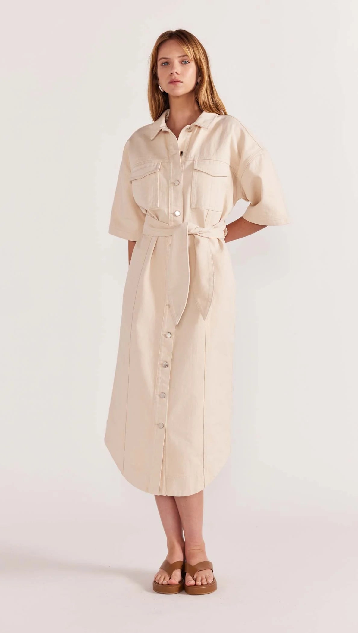 STAPLE THE LABEL-  Ines Denim Minis Shirtdress