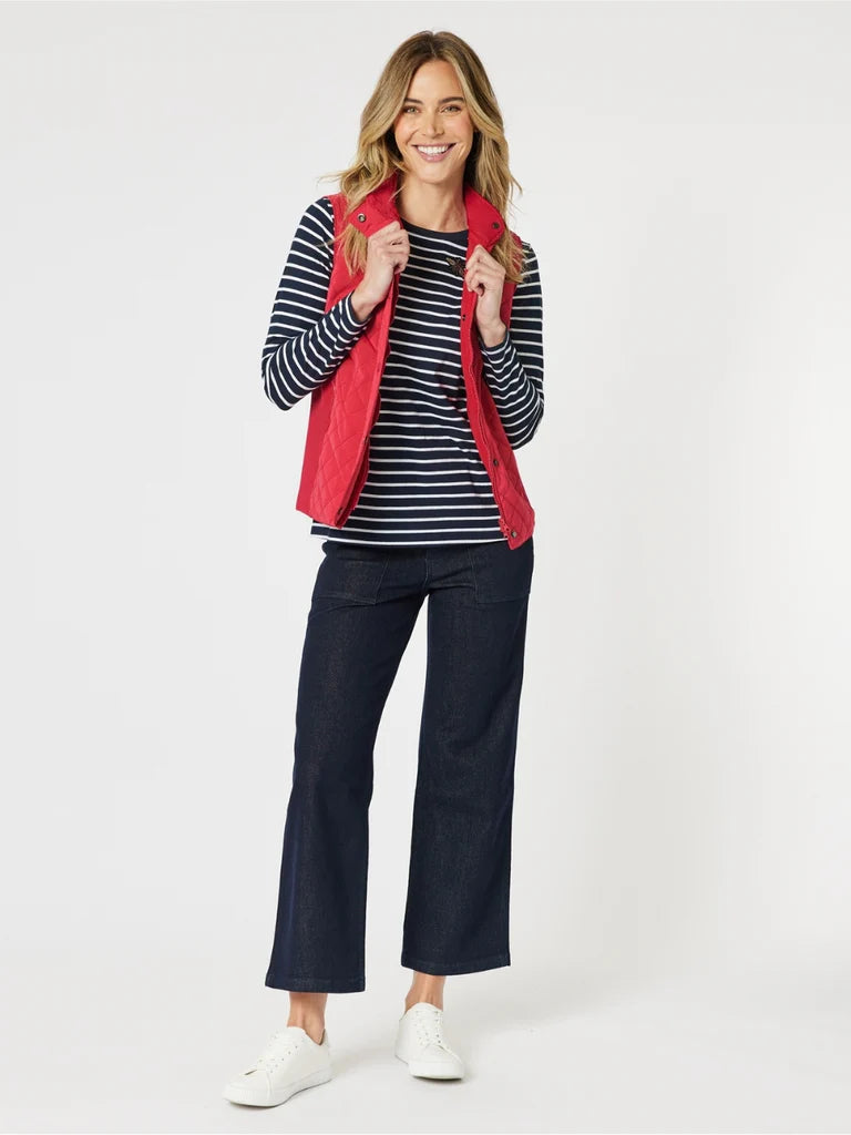 GORDON SMITH  Hudson High Rise Wide Leg Jean-Dark Denim