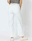 THREADZ- Georgia Wide Leg White Jeans