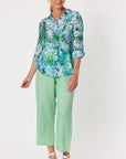GORDON SMITH- Lara Linen Wide Leg Pant- Mint
