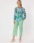 GORDON SMITH- Lara Linen Wide Leg Pant- Mint